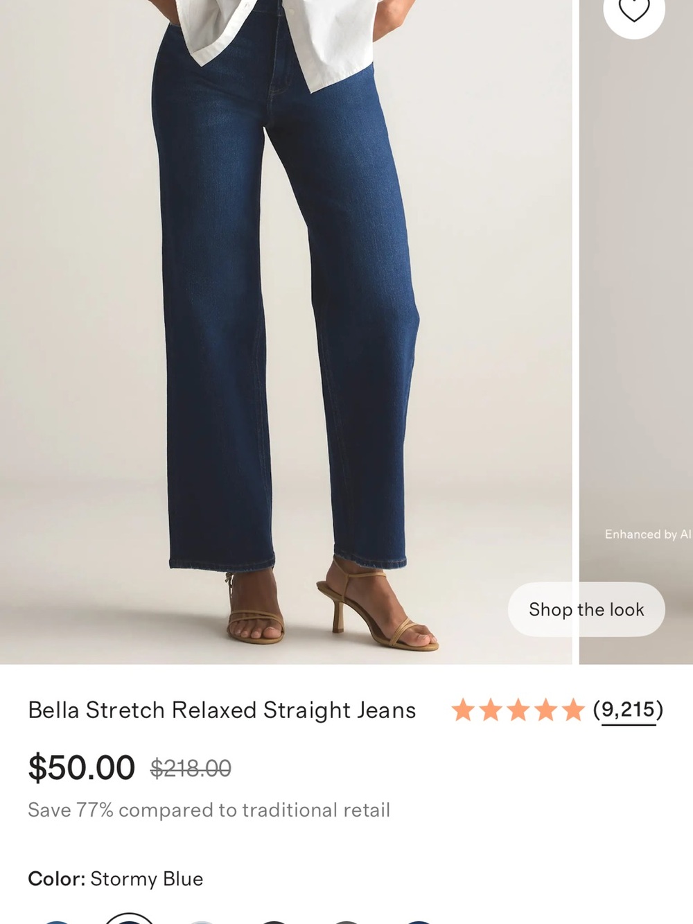 Quince Bella Relaxed Straight Jean - Picture 4 of 4